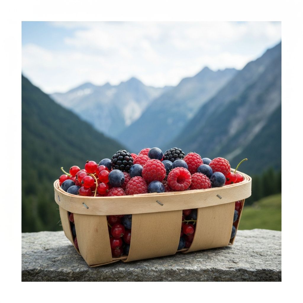 Bergbeeren im Korb